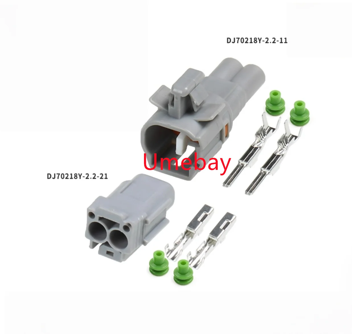 10 pieces, connectors for car taillights and fog lights,  DJ70218Y-2.2-11   DJ70218Y-2.2-21  processed with 10cm wire