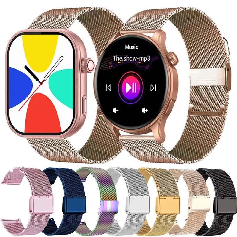 22 mm Metallarmband für Zeblaze Btalk 2 3Pro Armband Milanese für Zeblaze Vibe 7 7Pro 7 Lite/GTS 3 3Pro GTR 2 Stratos 2 3 Armband
