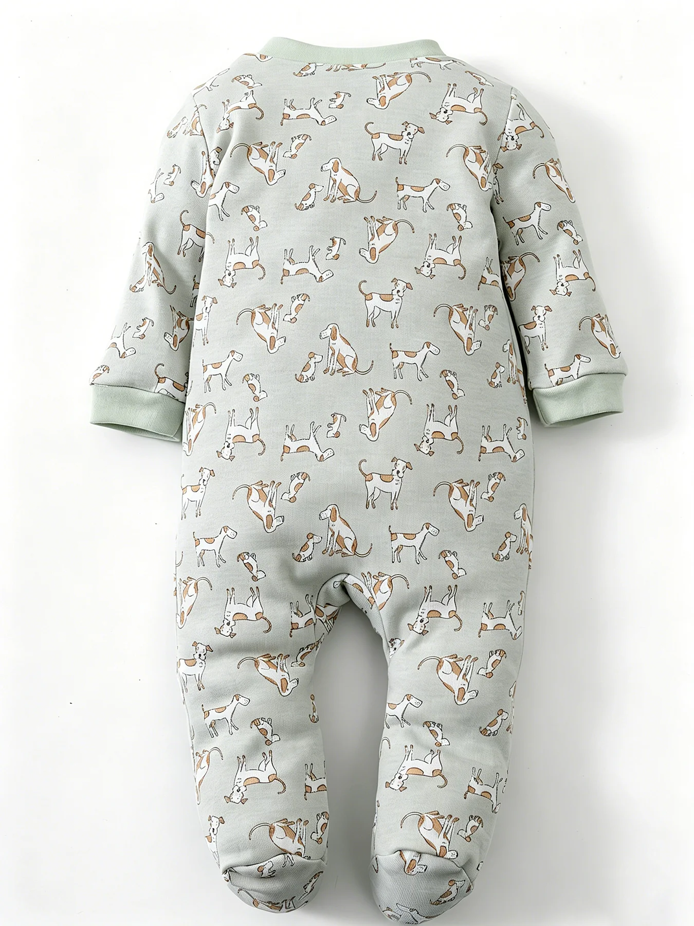 TtkaaBaby 100% Baumwolle Tier-Print Langarm-Baby-Strampler-Set mit Füßen – Neugeborenen- und Erstgeburtstagsgeschenk – Detail 7