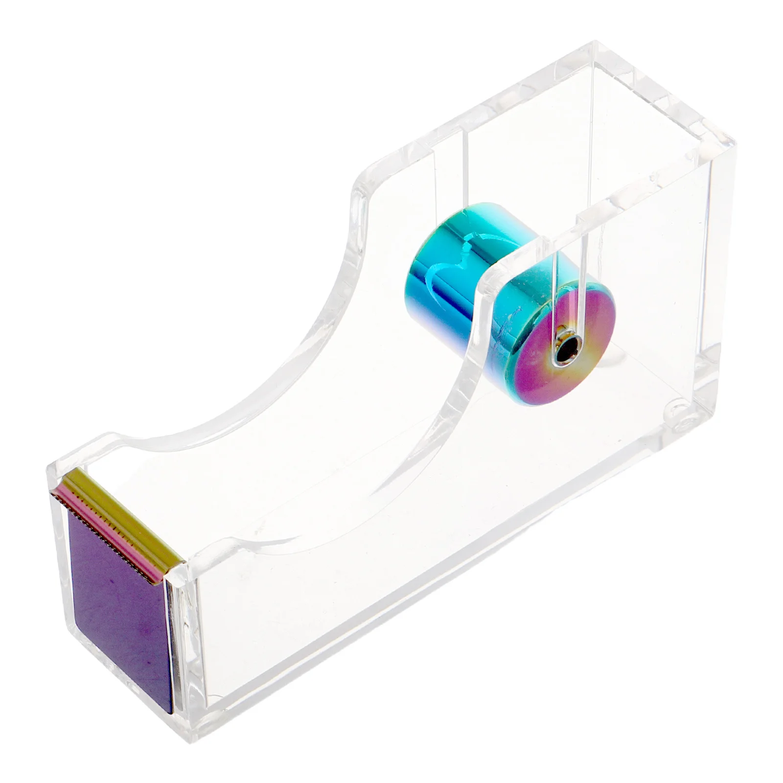 واضح الاكريليك لاصق موزع سطح المكتب الشريط حامل عدم الانزلاق قاعدة مكتب عمل منظم اليد المسيل للدموع القاطع سهلة الاستخدام