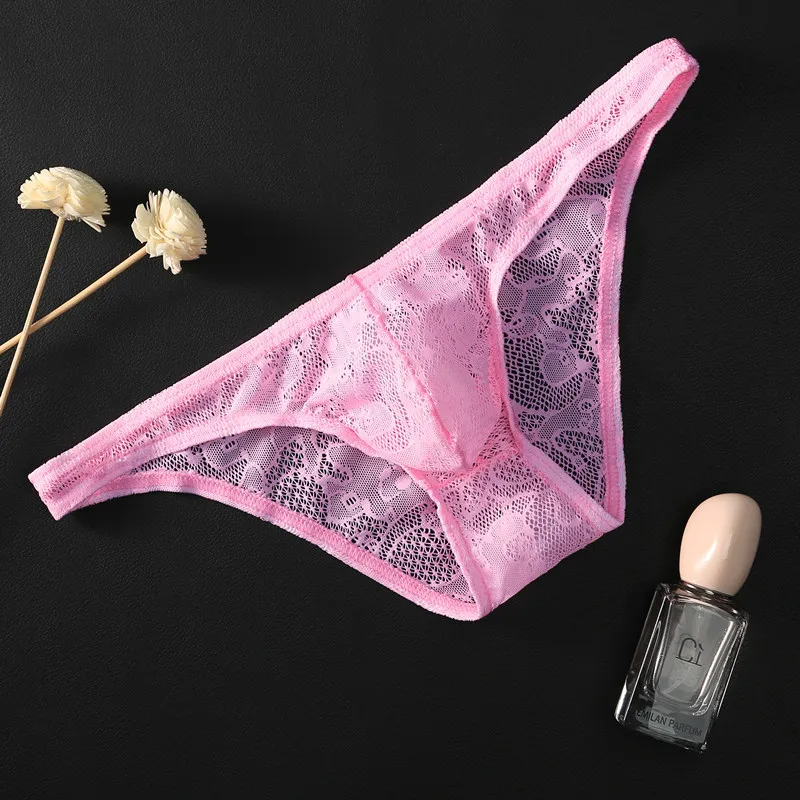 ملابس داخلية مثيرة للرجال ملابس داخلية مثيرة على شكل حرف U محدبة ملابس داخلية شفافة من الدانتيل Tanga رفيعة للغاية ملابس داخلية شفافة من Mankini #4