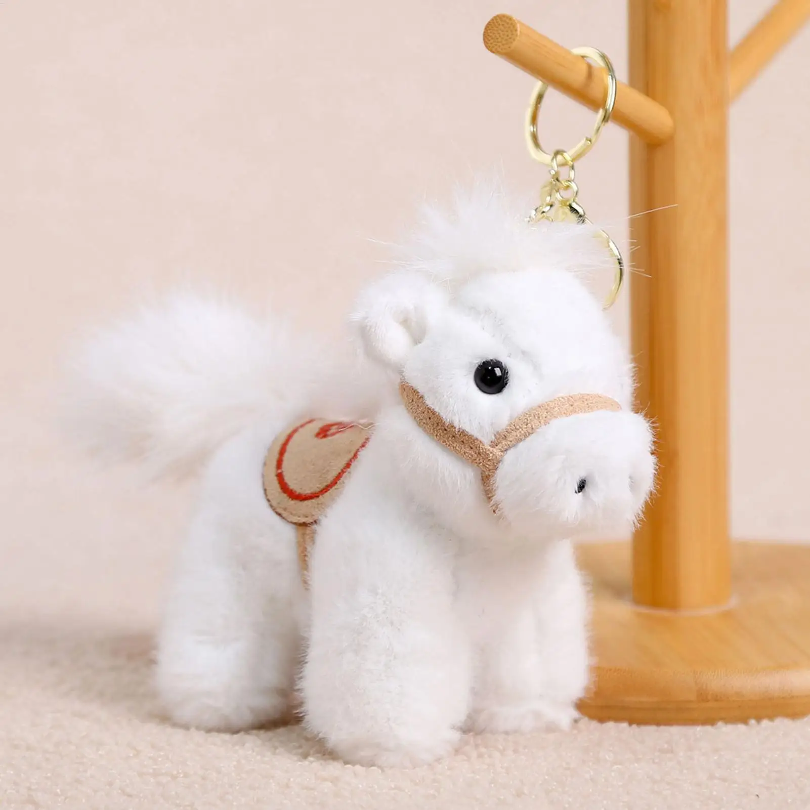 Abalorio para monedero de caballo, bordado de nubes, suministros de recuerdo festivo, llavero del Año del Caballo 2026 para familiares, amigos y colegas