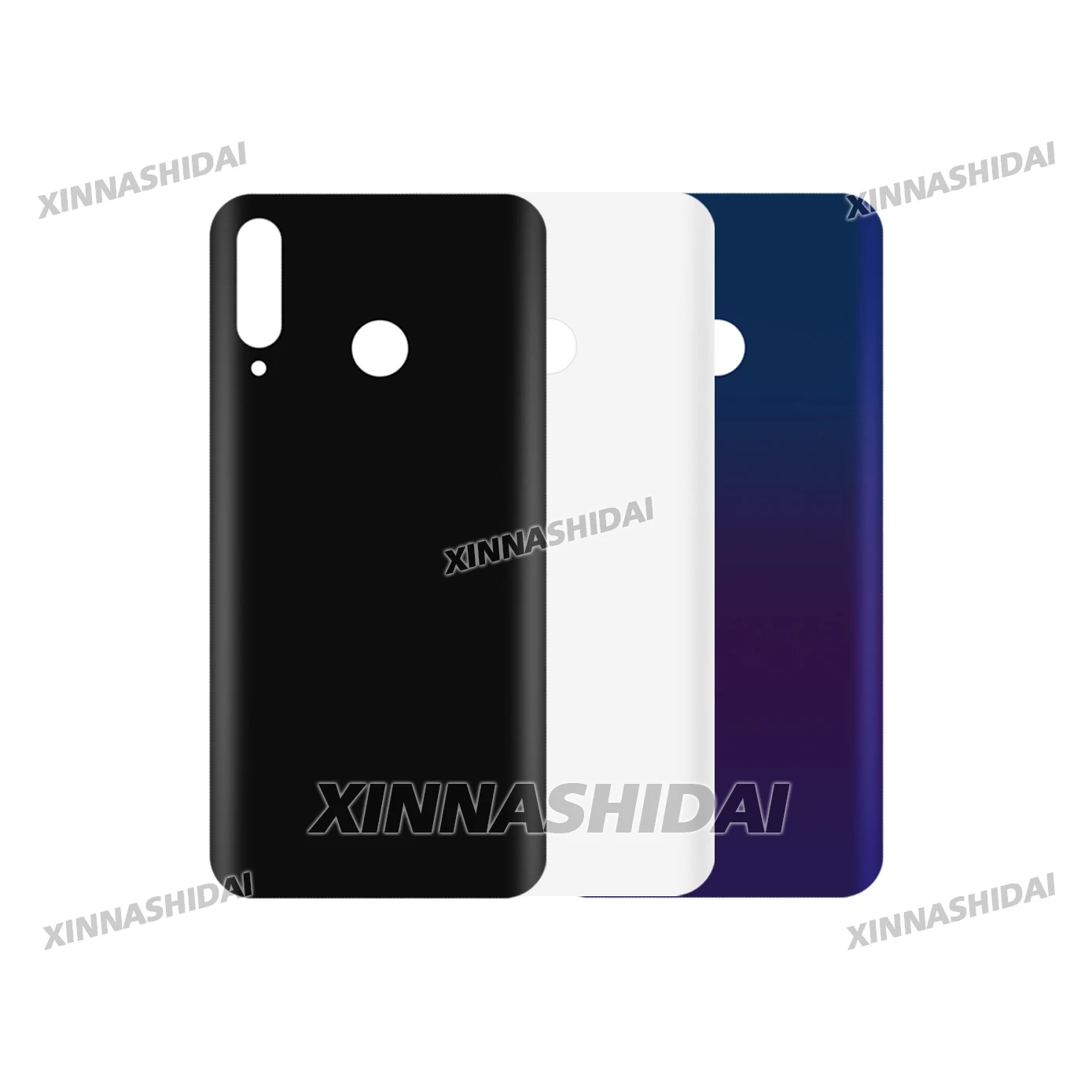 غطاء زجاجي خلفي عالي الجودة مع عدسة الكاميرا متضمنة - حافظة خلفية لهاتف Huawei P30 lite 2020 الإصدار الجديد (طراز 48 ميجابكسل) #2