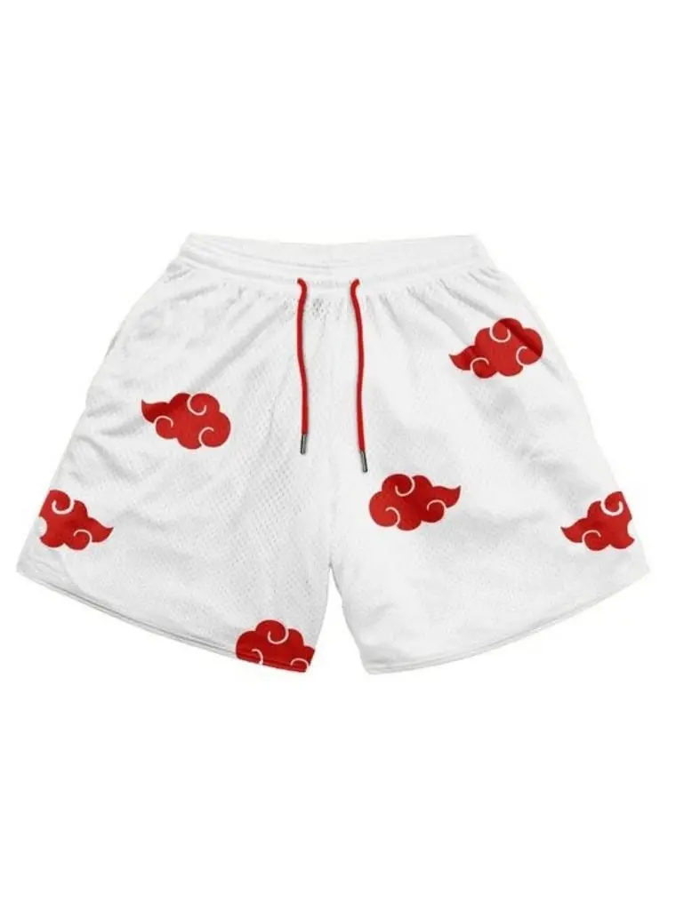 Fitness shorts cartoon sports fitness shorts 3D printing 2024 new thickened fabric animation casual