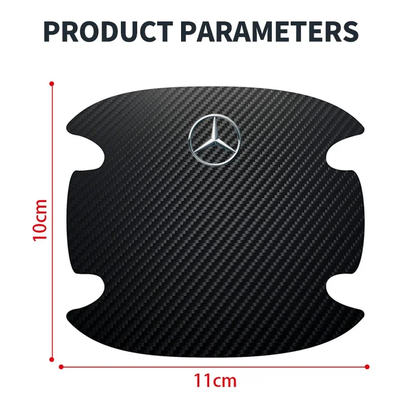 4pc Carbon Fiber Car Door Bowl Protection Sticker Door Handle Protection Film for Mercedes Benz A C E Clase W204 W205 W213 W212