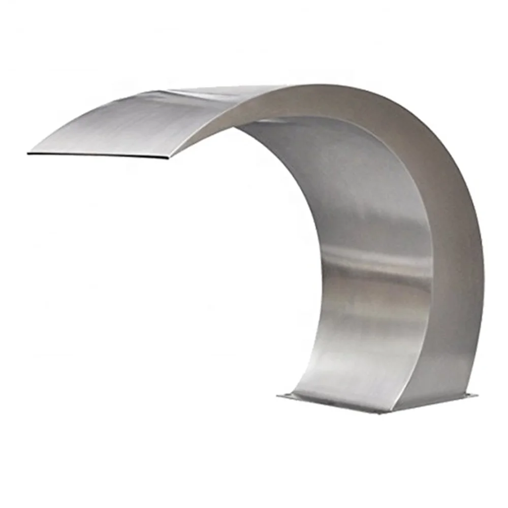 Accessori decorativi per piscine a cascata Piscina a cascata curva in acciaio inossidabile