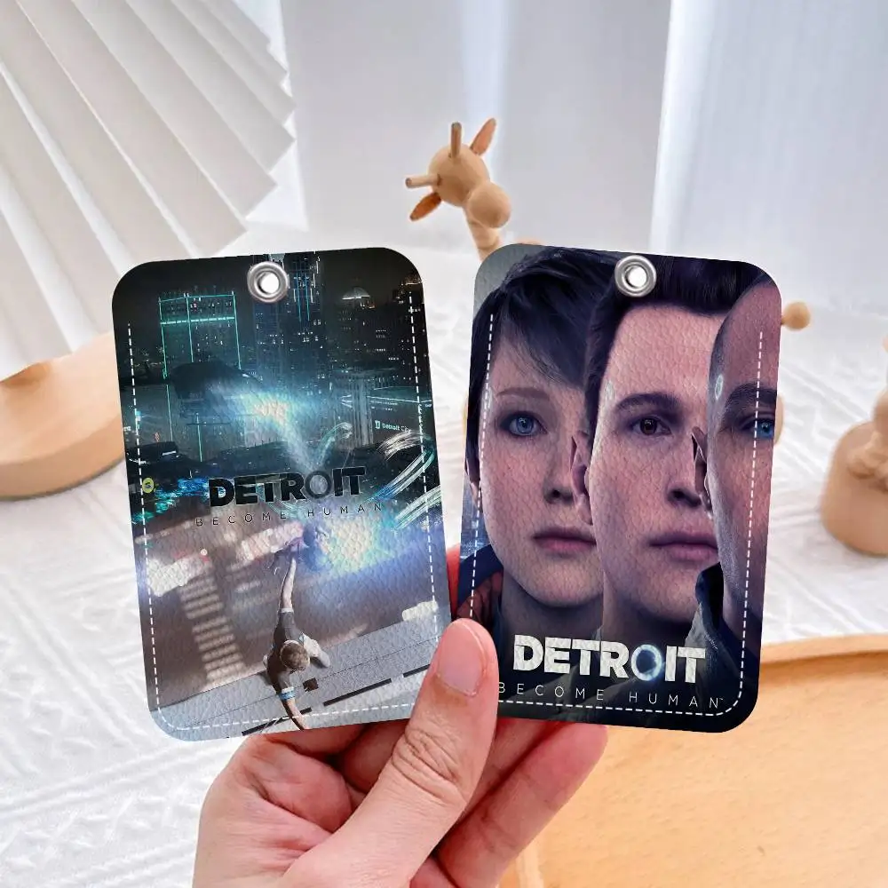 Game D-Detroit Become H-Human Cute Cartoon Inteated Elevator Card Acc Control Card Keychain Protective Cover Gift Keychain