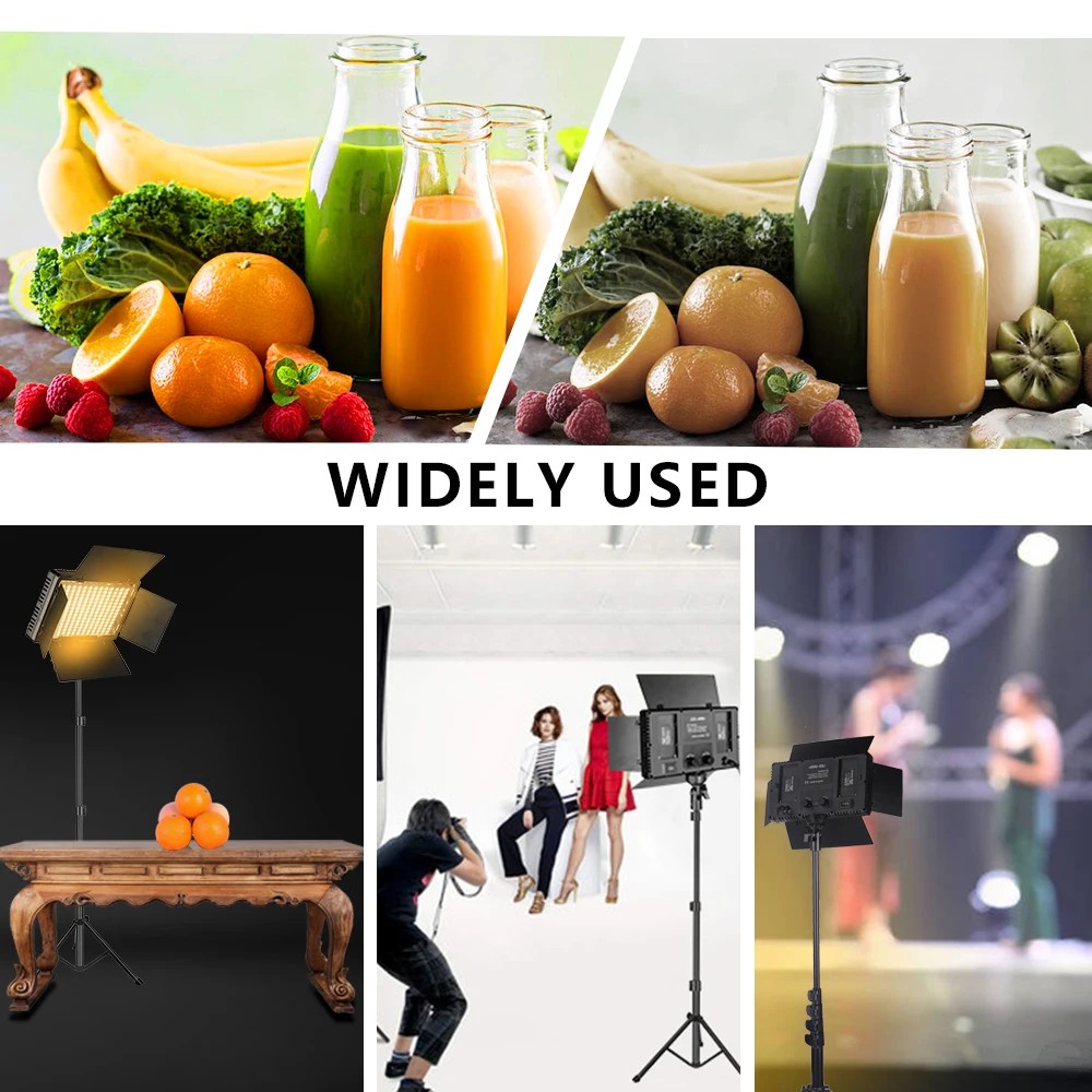 Nagnahz U800+ LED Video Light with Tripod & Remote 6