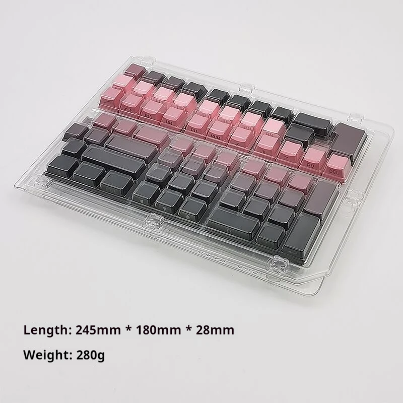 Mechanical Keyboard Keycap Gradient Side Engraving Luminescence Pbt Simpliciy Two Color Injection Molding Factory Height 133