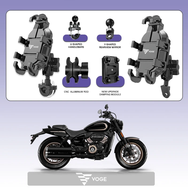 

For VOGE DS525X Rally 300RR 250RR 500AC 650DS 500R High-Grade Mobile Phone Holder GPS Stand Bracket Motorcycle Accessories