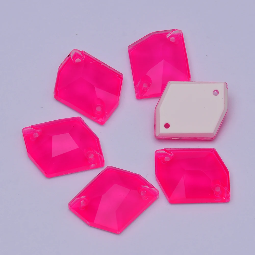 PUBRILEX Neon Cosmic Flatback Strasssteine zum Aufnähen, Glasperlen für DIY-Nähprojekte, Kristalle für Handarbeiten und Kleidungsdekoration – Detail 15