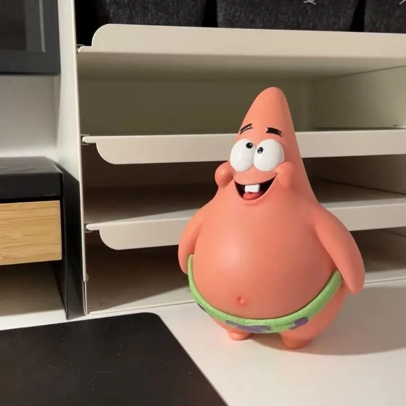 Figurka SpongeBob Patrick Star Anime Figurka Akcji Dekoracja Tortu Figurka PVC Ozdoby na Konsolę Samochodową Kolekcja Model Zabawki Prezenty