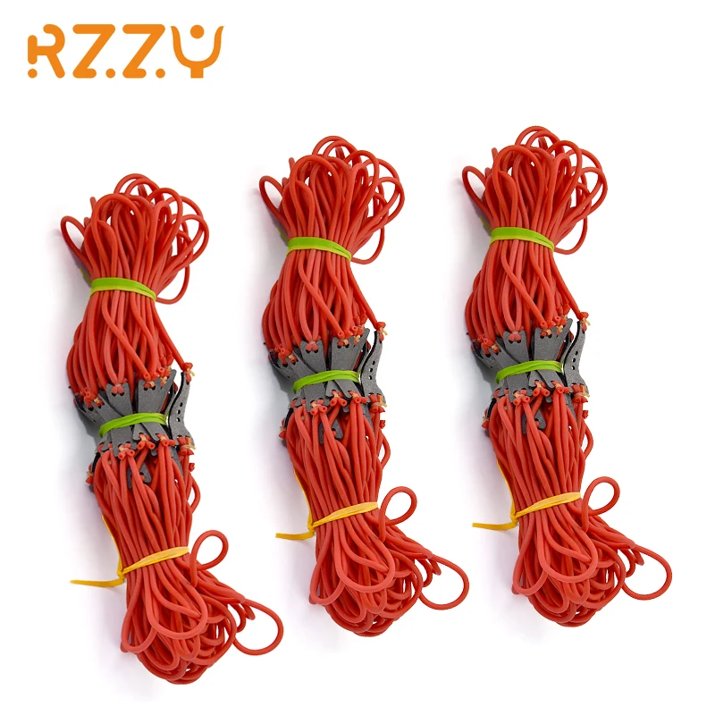 3PCS/6PCS/9PCS Slingshot Hunting Round Rubber Band Can Be Matched With Slingshot High Power Outdoor Shooting Accessories