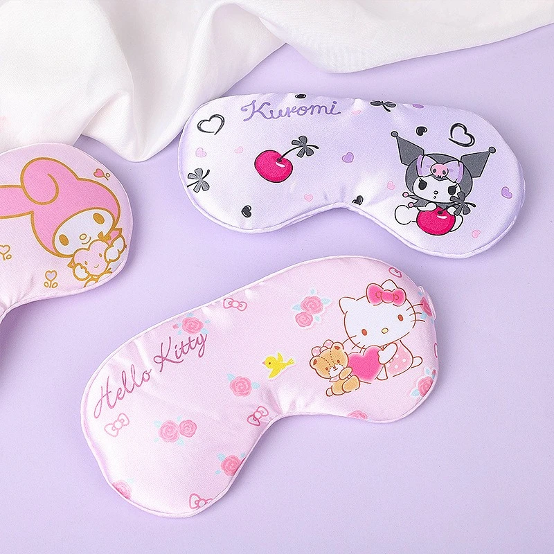

Sanrio Cute Melody Hello Kitty Kuromi Blackout Eye Mask Cartoon Sleeping Eye Protection Student Gift