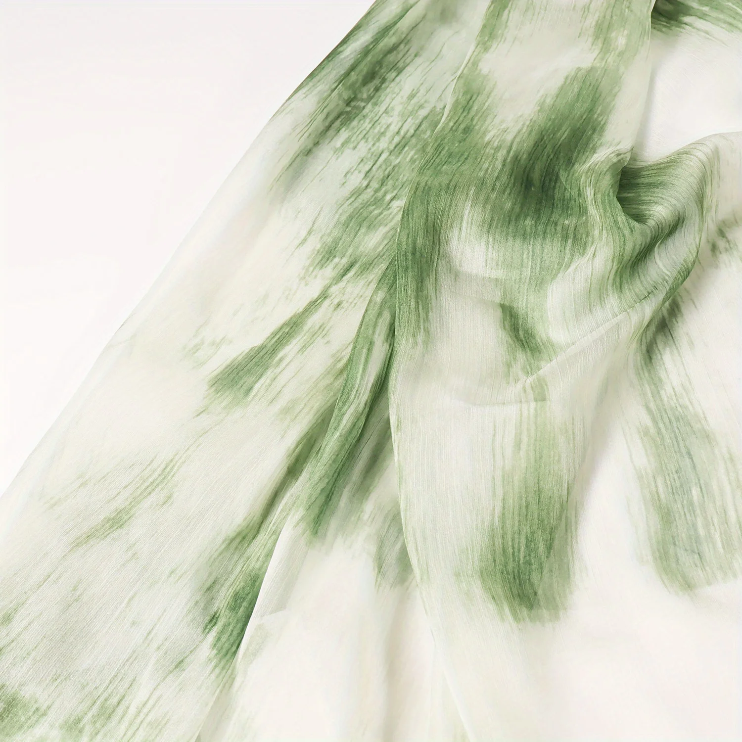 2 Yards Blue Gradient Tie-Dye Ink Printed Thin Chiffon Tencel Mesh Fabric Spring and Summer Ancient Han Dynasty Skirt Fabric