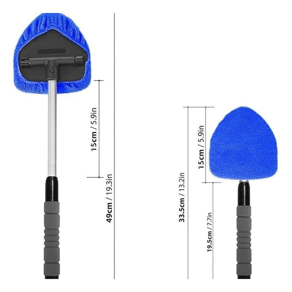 Expandable For Window Cleaner Kit for Cars SUVs for rvs Includes 4 Reusable Microfiber Pads Spray Bottle Brush Handle