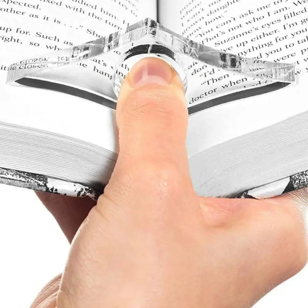 Acrylic Transparent Thumb Bookmark Rings One Hand Reading Thumb Book Holder Student Pages Guide Marker Sign Book Page Suport