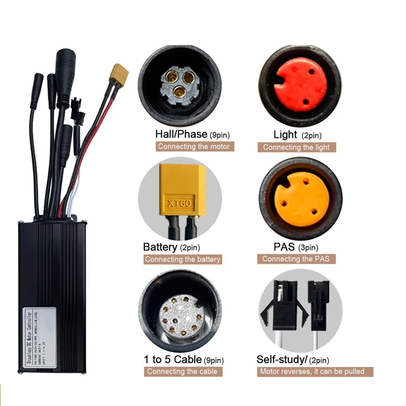 30A 1000W 36/48V Bicycle Lithium Battery Modification Accessories Three-Mode Fully Waterproof Small Kit S966 LCD Meter