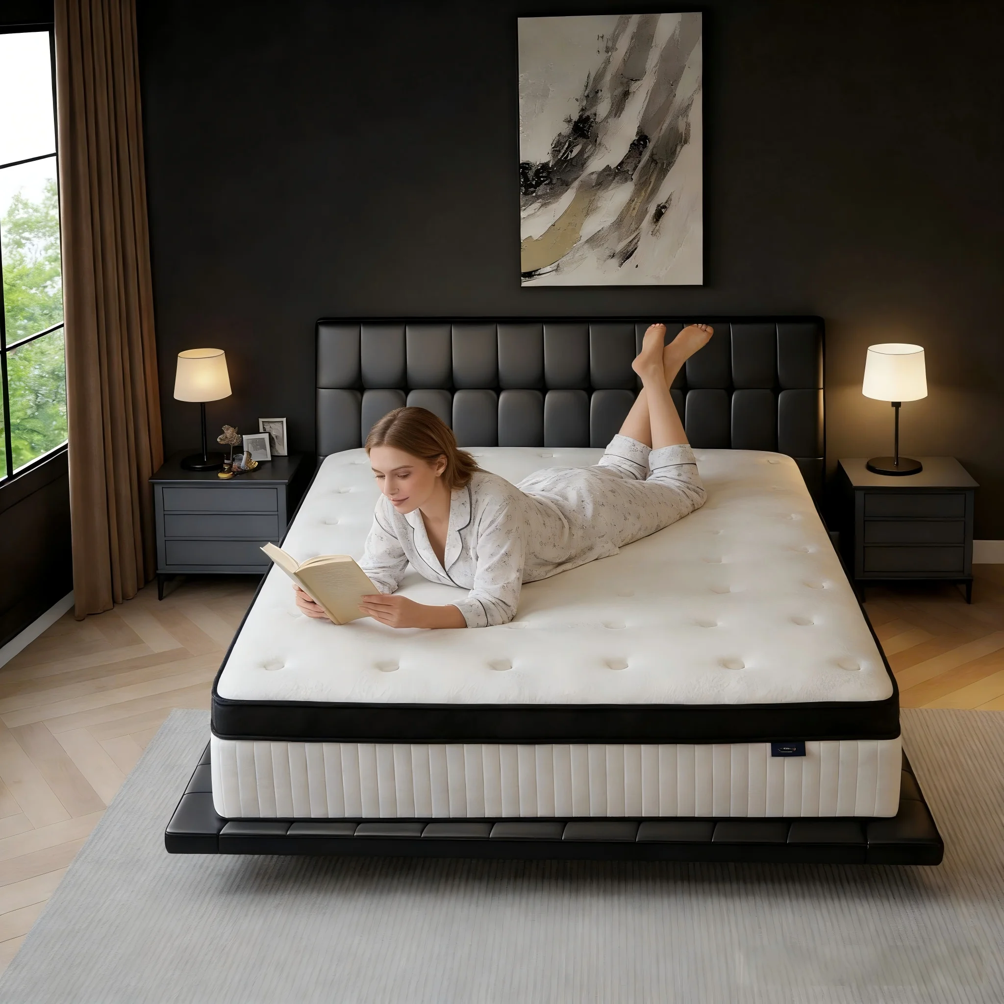 

Madevos Store 12 Inch Queen King Full Size Hybrid Queen Mattress in a Box, Soft, Bed Mattresses Pocket Springs ,Medium Firm