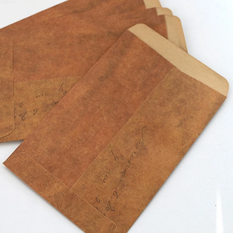 100Pcs/Lot Vintage Kraft Paper Stamp Series Envelopes Antique Kraft Gift Envelope 16X11cm Wholesale