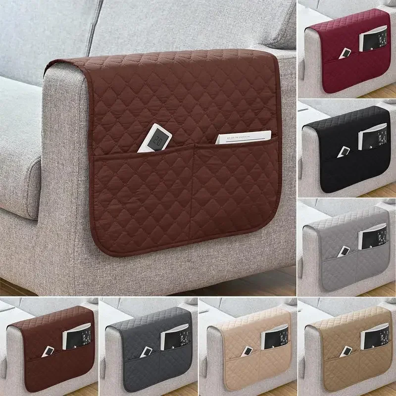 Sofa Armrest Organizer with Pockets and Cup Holder Tray Couch Armchair Hanging Storage Bag for TV Remote Control Cellphone