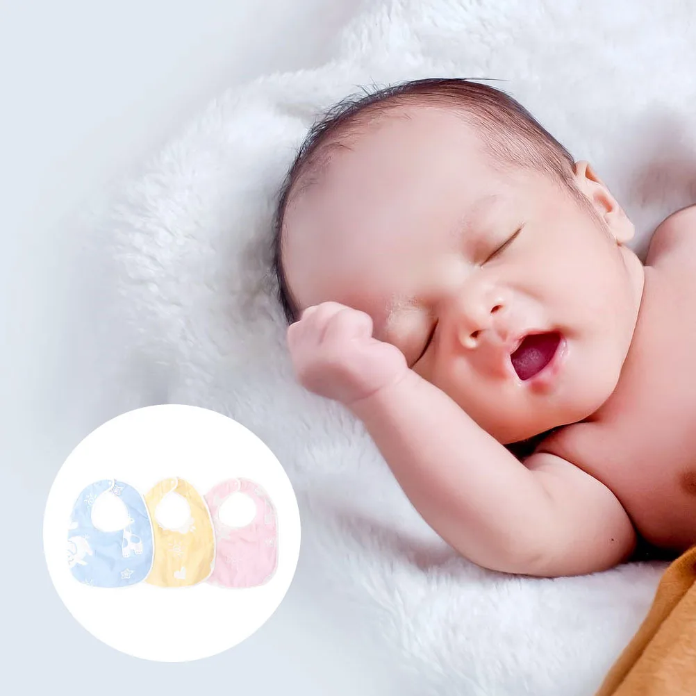 

3 шт., детские банданы, нагрудники из органического хлопка, унисекс, впитывающие нагрудники для прорезывания зубов, стильный дизайн для мальчиков и девочек, хлопковые детские нагрудники