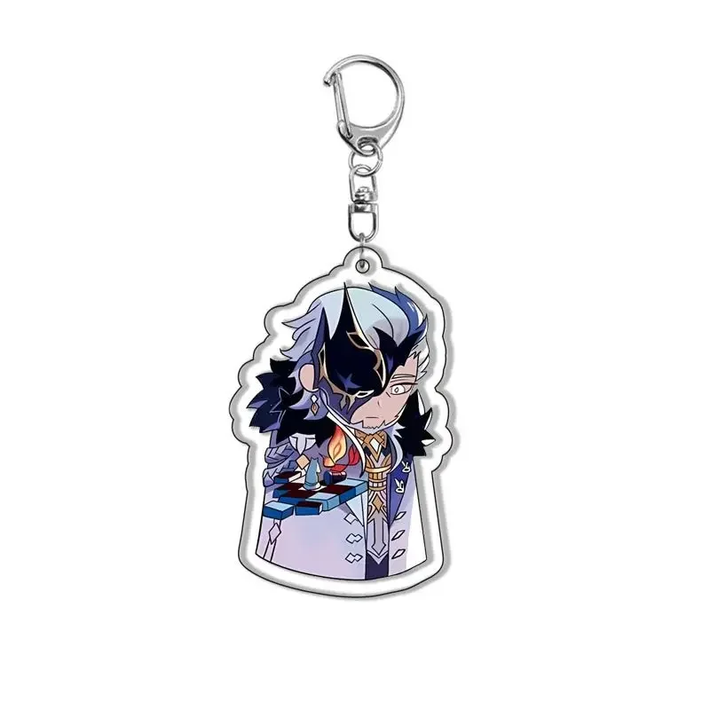 Genshin Impact Peripheral Products Sandwich Style Acrylic Key Chain Pierro Dottore Columbina Arlecchino Brithday Present