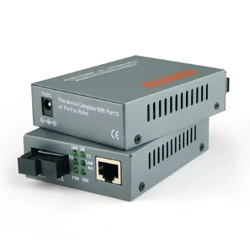 

Gigabit Fiber Optical Media Converter HTB-GS-03 1000Mbps Single Fiber SC Port External Power Supply Optical fiber transmitter