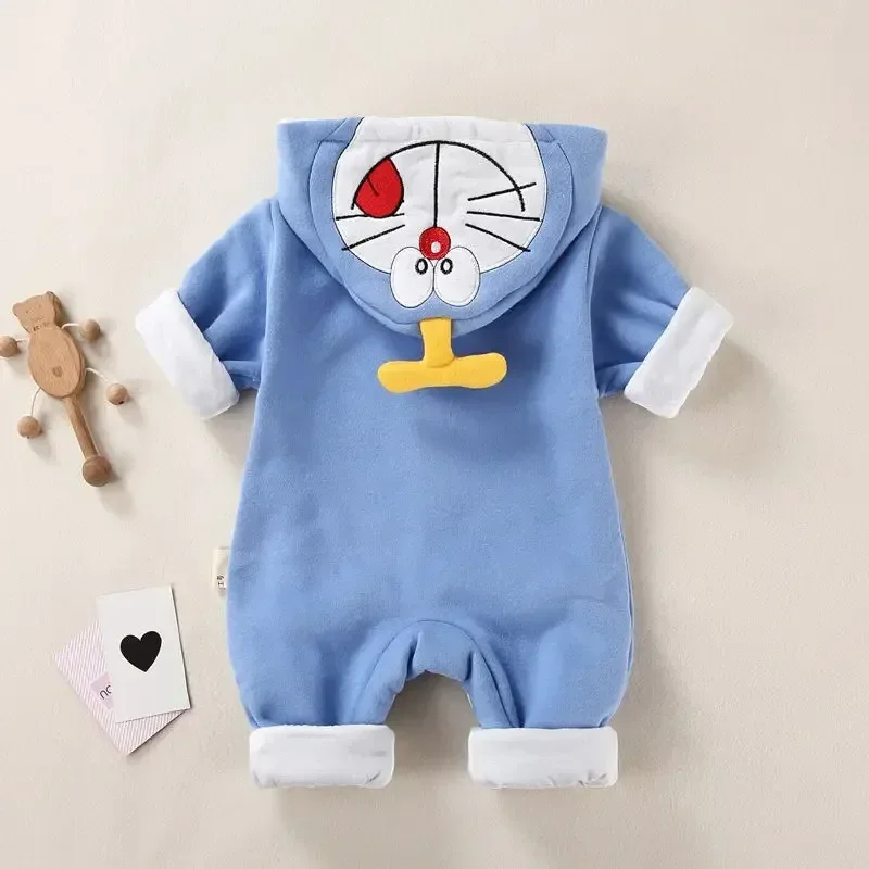 Doraemon Newborn Clothes Autumn Suit Cute Long Sleeve Romper Baby Jumpsuit Spring Autumn Outer Wear Baby Out Clothe Winter