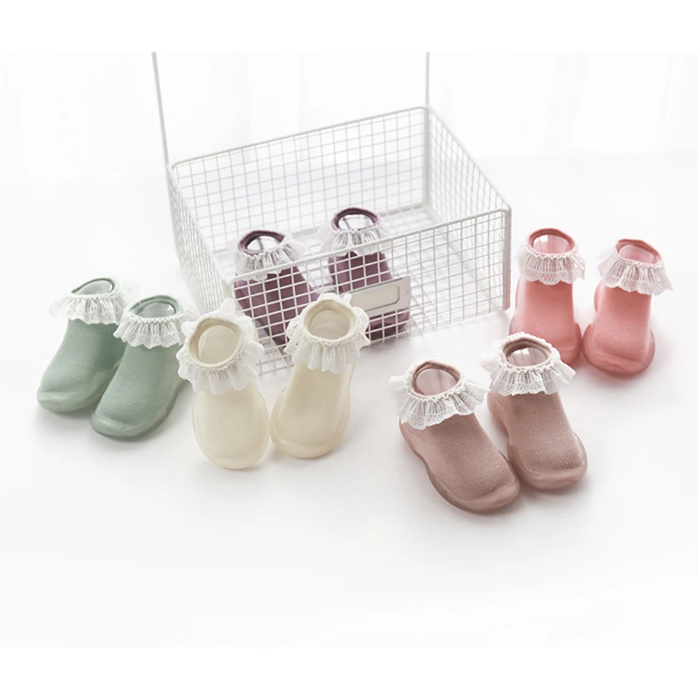 

AntiSlip Toddler Socks Cute Newborn Baby Warm Floor Cotton Short Ankle Ruffle Soft Comfortable Standing Walking SkidProof