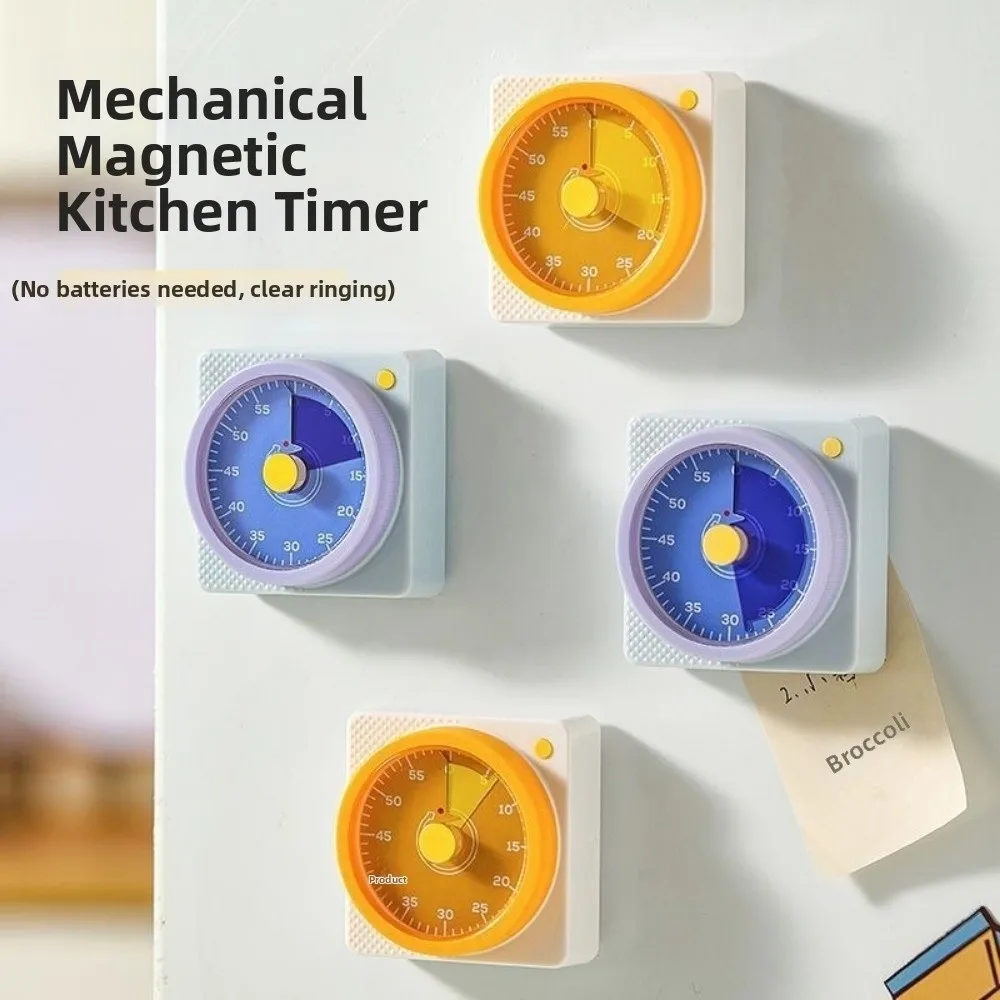 

Countdown Reminder Mechanical Visual Timer Magnetic Self-discipline Kitchen Timer Time Management Power Free