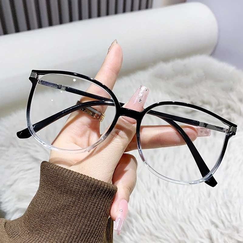 5 farben Neue Modische Lesebrille Anti Blau Licht Presbyopie Brille Männer Frauen Trendy Große Rahmen Presbyopie Brillen – Detail 11