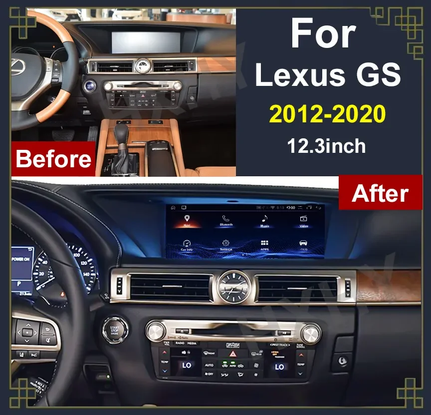 Android 13 Qualcomm 8+128G For Lexus GS 200 250 300 350 450 2012-2020  Auto Carplay Car Dvd Player Navigation Multimedia Stereo