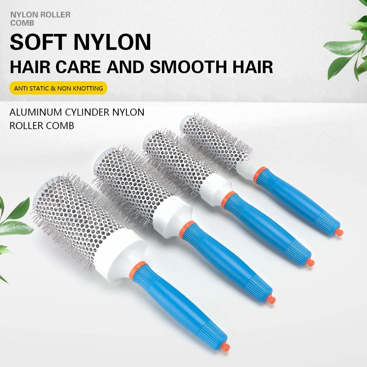 Pro Women\'s Round Curly Hair Comb Hairdresser Hair Styling Hairbrush Wet Dry Dual Use Hairdressing Combs Barber Rollers Tools