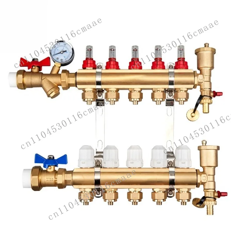 Suitable for Brass Profile Underfloor Heating Water Divider, Home Decoration Intelligent Water Divider