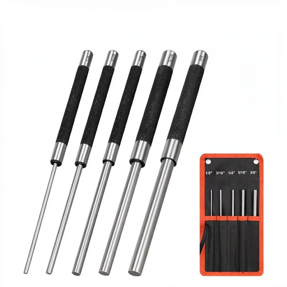 Industrial Pin Punch Tool Kit Steel Construction For Mechanical Repair Hardware Assembly Manual Hand Tool Accessory