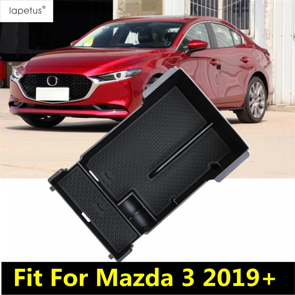 

Car Central Control Armrest Storage Box Container Coin Phone Holder Tray For Mazda 3 2019 - 2022 Plastic Interior Accessories