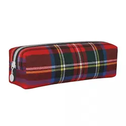 Plaid Stewart Royal Modern Tartan Pencil Case Christmas Pen Box Bag Girls Boys Big Capacity studenti School Gift Pencil Pouch