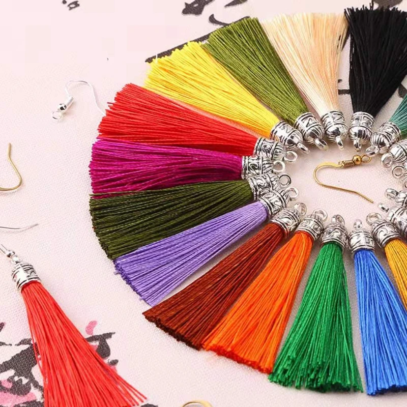 

20pcs/Lot 6cm Metal Hat Tassel Chinese Knot DIY Home Decoration Bookmark Bag Mobile Phone Car Hanging Fan Pendant