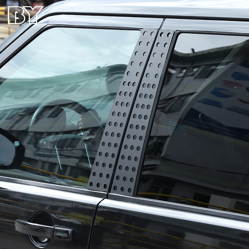 لاند روفر ديسكفري 3 ديسكفري 4 2004-2016 سبائك الألومنيوم نافذة السيارة B-عمود مركز عمود الكسوة ملصق اكسسوارات السيارات