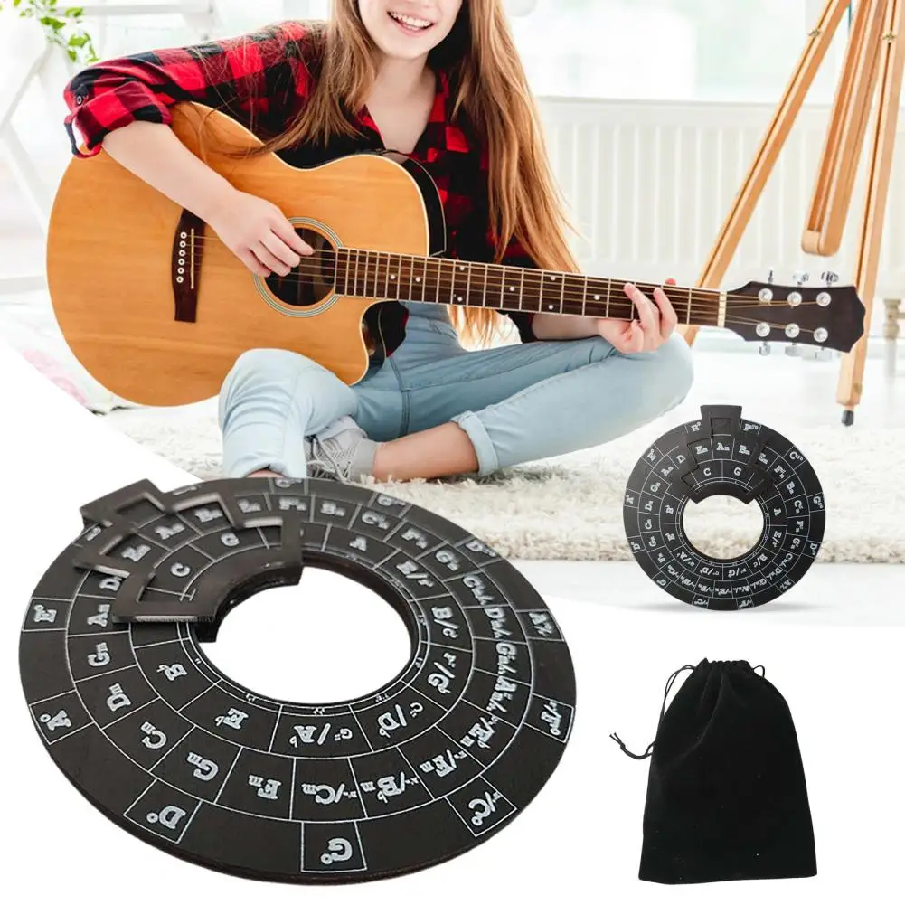 12.5cm Guitar Chord Wheel Circle Of Fifths Wheel Melody Tool Easy-to-Use Music Theory Learning Tool For Musicians Songwriting