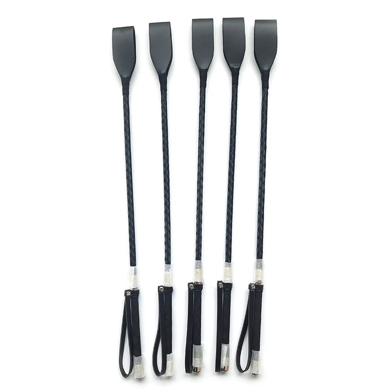 Portable Pointer Equestrian Training Horse Whip Stage Performance Props Lash Supplies Racing Riding Crop With Handle PU Leather