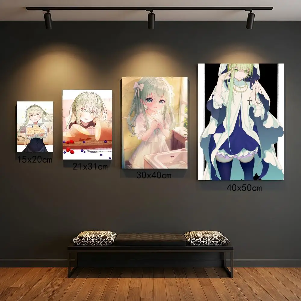 anime S-Saint Cecilia And Pastor Lawrence-E Poster Peel and Stick Wall Art for Cafe Office Bar and Home Decoration