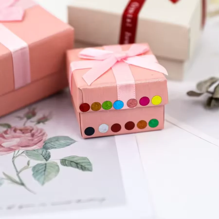 ملصقات مشفرة ملونة 1760 ملصقات نقاط لامعة بالليزر ملصقات نقطية 1/4 بوصة، 16 أنماط ملونة من ملصقات الملصقات المزودة بالألوان للمكتب