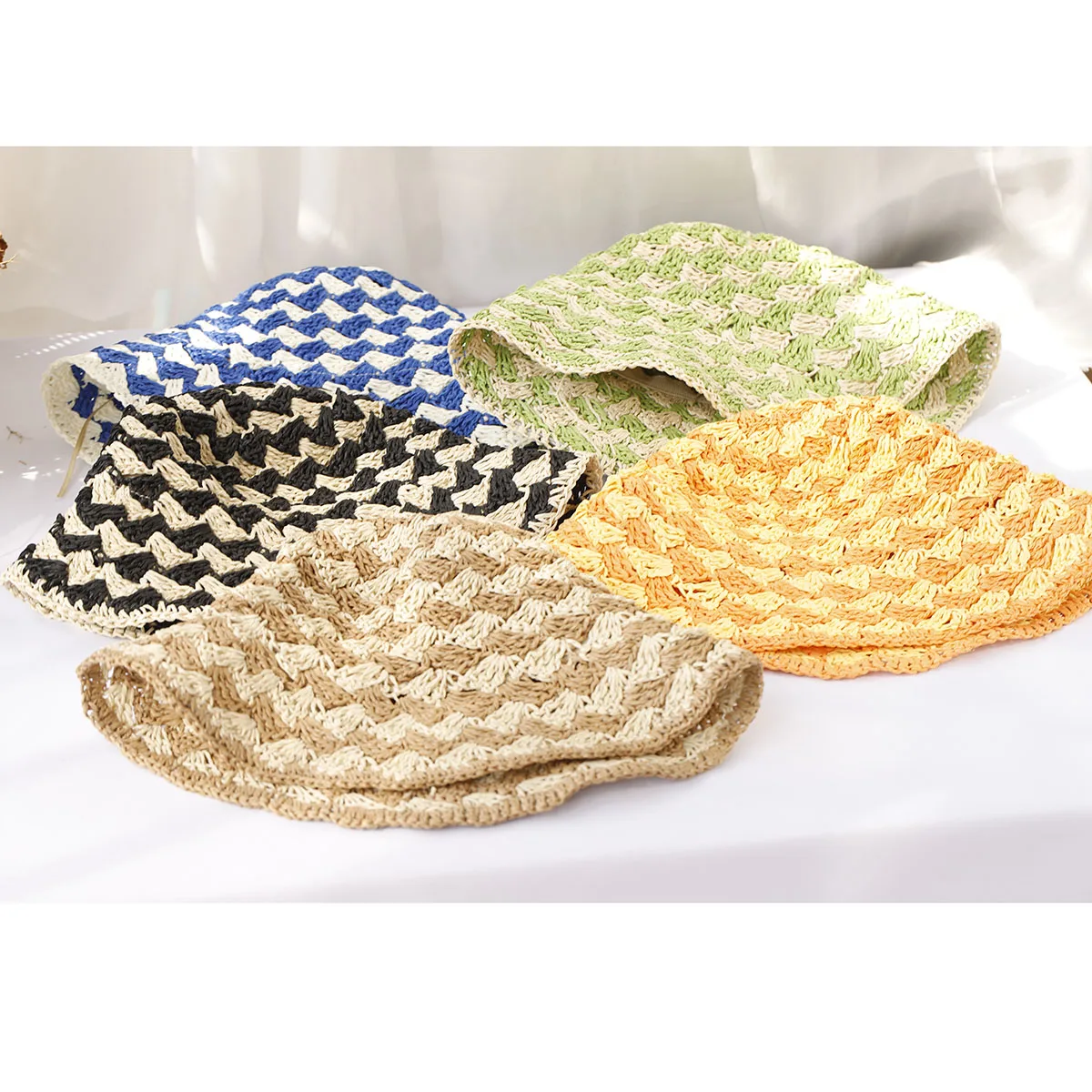 NEW 2024 Womens Straw Hats crochet hat bucket hat UV Protection Sun Visor beach hat Women Visors Ladies hat Women Summer hat Cap