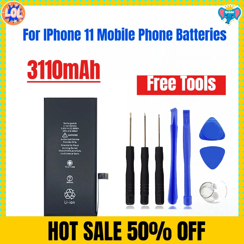 

3110mAh for IPhone 11 Mobile Phone Batteries Free Tools