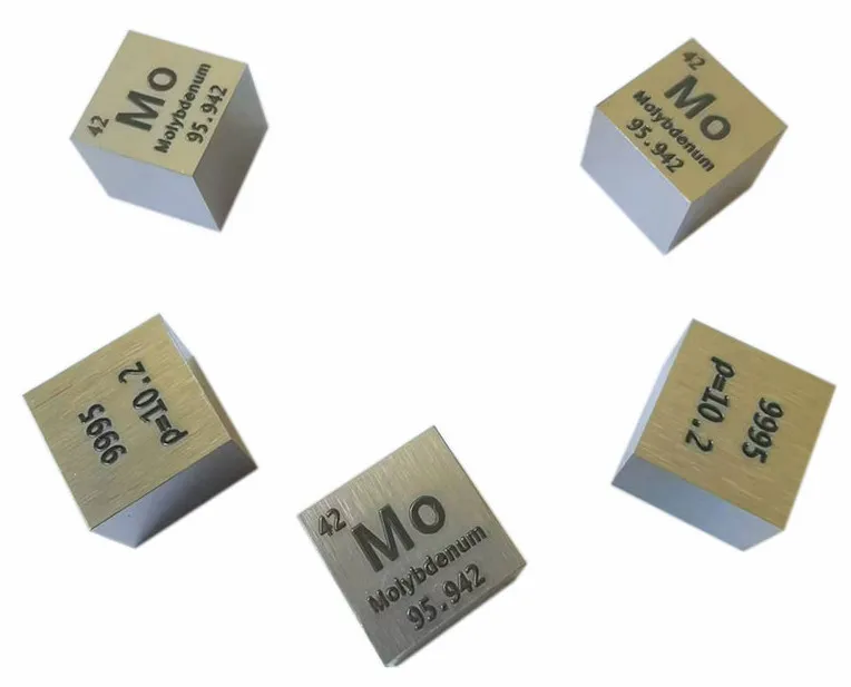 FANTU 10mm/25.4mmHigh Purity Molybdenum Cube 99.95% Molybdenum Cube Collection Periodic Table of The Elements Metal Cube Present