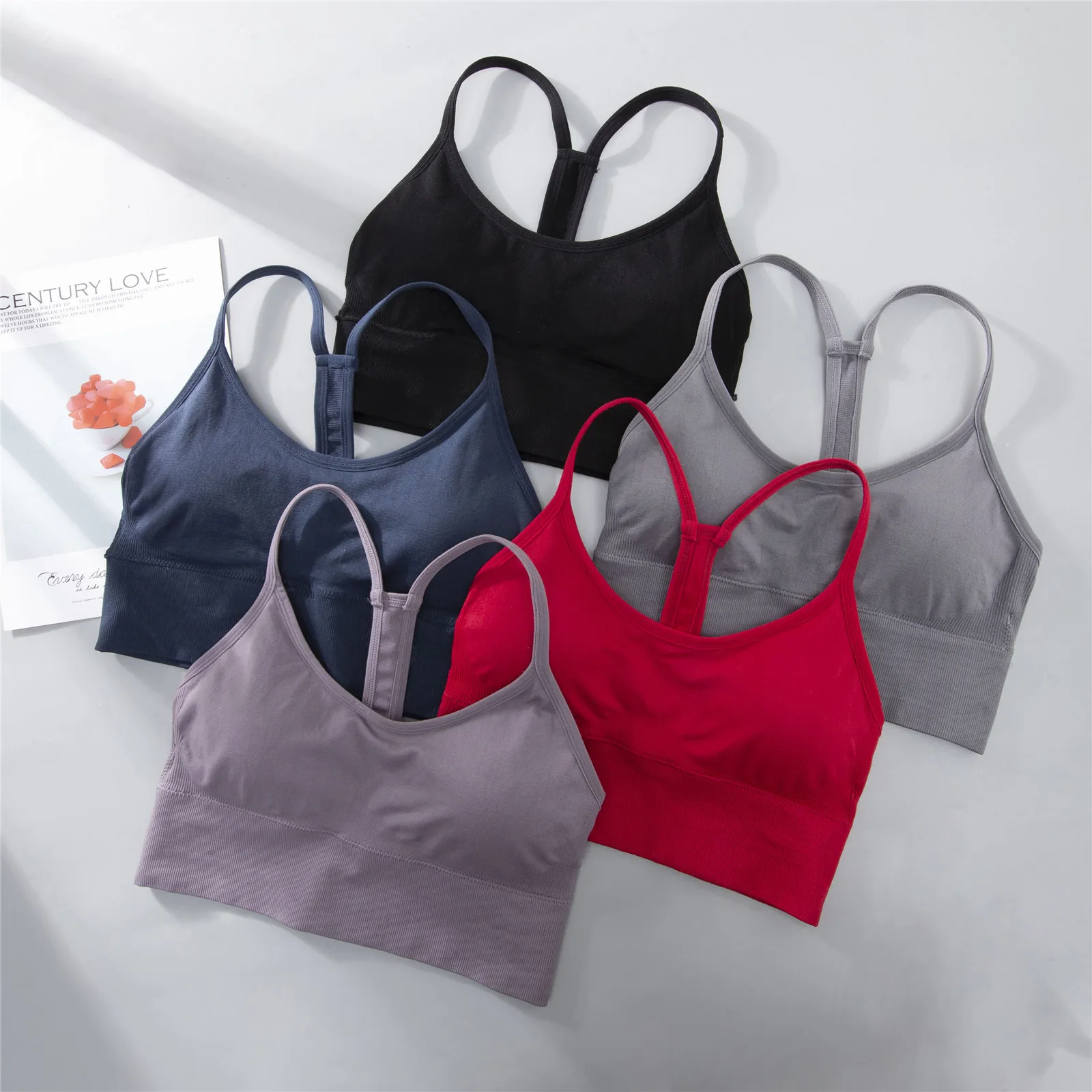 Women Yoga Underwear Back Gathering Breathable Yoga Sports Vest Y-Type Sport Bra Women Plus Size Fitness Crop Tops Workout