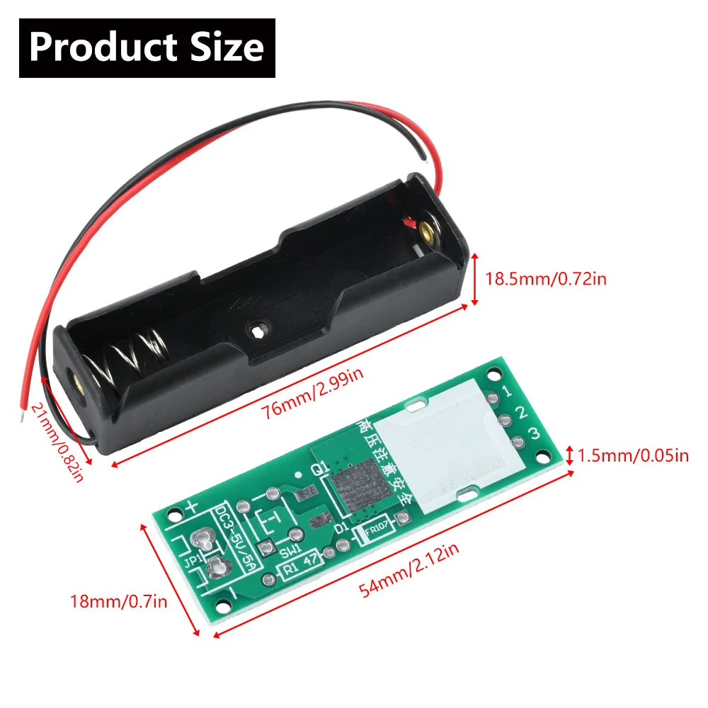 

High Voltage Generator Arc Igniter Lighter Kit Module DC 3-5V Arc Generator Boost Transformer Electronic Production DIY Suite