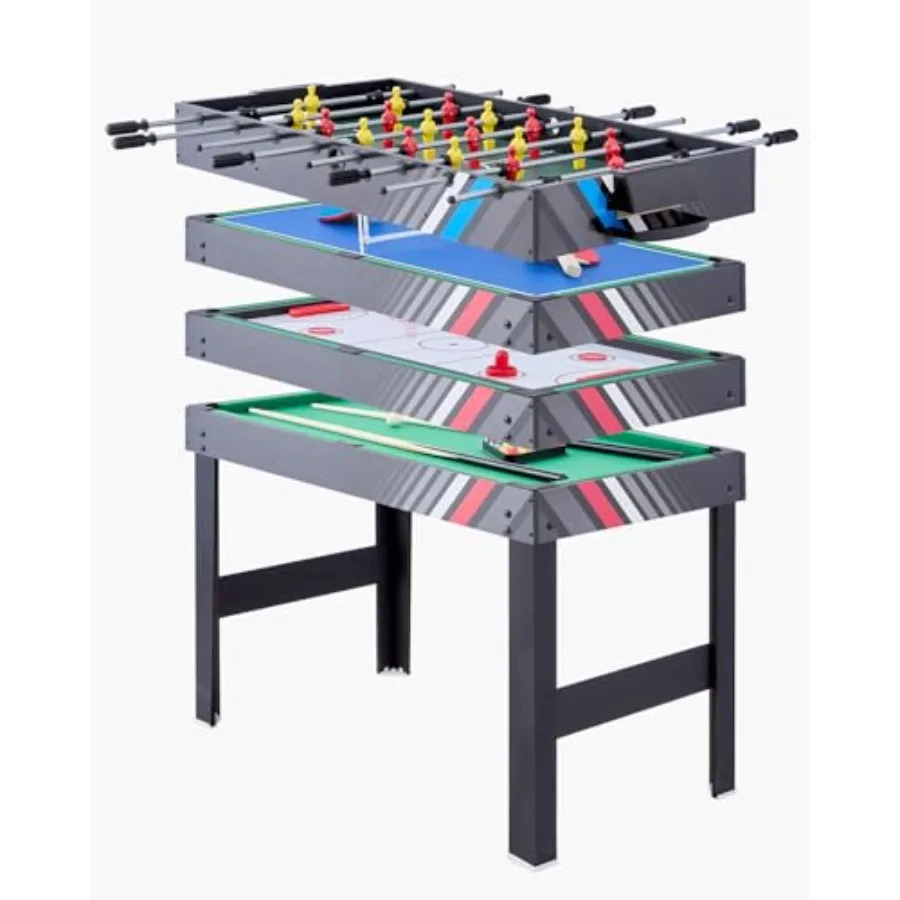 

3-in-1/4-in-1 Combo Game Table Set 48"/54" Air Hockey Ping Pong and Foosball Combo with Pucks and Pushers Multi Combination Tab